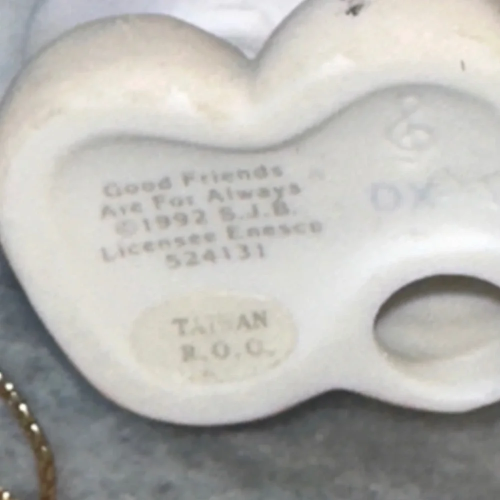 Precious Moments 1992 Good Friends Are For Always Girl Bunny Ornament 524131